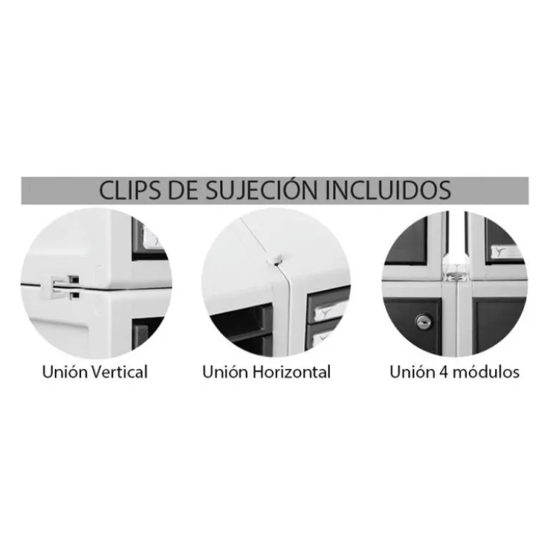 Modulo 5 cajones sobremesa marca Archivo 2000 gris