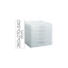 Modulo 5 cajones sobremesa marca Archivo 2000 transparente
