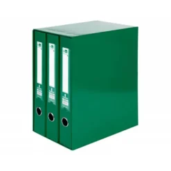 Modulo Liderpapel 3 archivadores folio 2 anillas mixtas 40mm verde.