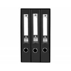 Modulo Liderpapel 3 archivadores folio 2 anillas mixtas 40mm negro