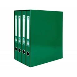 Modulo Liderpapel 4 archivadores folio 2 anillas mixtas 25mm verde.