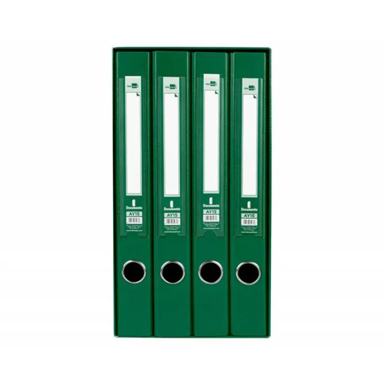 Modulo Liderpapel 4 archivadores folio 2 anillas mixtas 25mm verde.