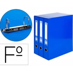 Modulo Liderpapel 3 archivadores folio 2 anillas mixtas 40mm azul