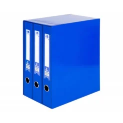 Modulo Liderpapel 3 archivadores folio 2 anillas mixtas 40mm azul