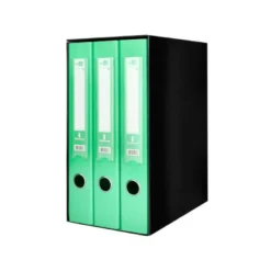 MODULO LIDERPAPEL 3 ARCHIVADORES FOLIO 2 ANILLAS MECANISMO DE PALANCA 52MM VERDE PASTEL