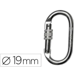 MOSQUETON FARU ACERO GALVANIZADO VIROLA 19 MM RESISTENCIA 25 KN