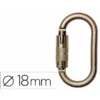 MOSQUETON FARU ACERO GALVANIZADO AUTOMATICO VIROLA 18 MM RESISTENCIA 25 KN