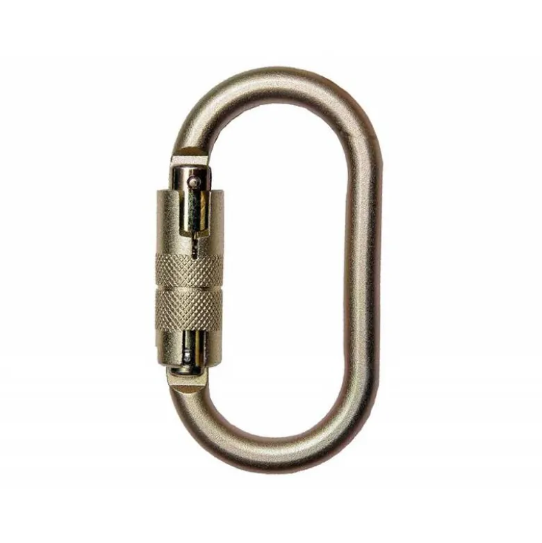 MOSQUETON FARU ACERO GALVANIZADO AUTOMATICO VIROLA 18 MM RESISTENCIA 25 KN