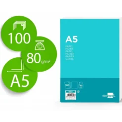 NO ES TAMAÑO FOLIO Papel de escritura Din A5 Liderpapel 80 g/m2 100 hojas tamaño medio folio