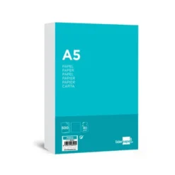 NO ES TAMAÑO FOLIO Papel Din A5 Liderpapel 80 g/m2 Escritura 500 hojas