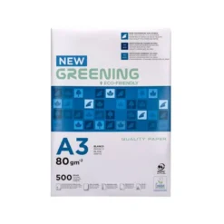 NO ES TAMAÑO FOLIO Papel fotocopiadora greening din a3 80 gramos paquete de 500 hojas.