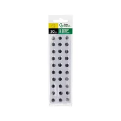 OJO ADHESIVO LIDERPAPEL 12 MM BLANCO CON PUPILA NEGRA BOLSA DE 30 UNIDADES