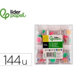 OJO LIDERPAPEL 18 MM BLANCO CON PUPILA DE COLORES SURTIDOS PACK DE 108 UNIDADES