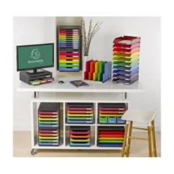 ORGANIZADOR DE ARMARIO EXACOMPTA MODULOTOP NEGRO MULTICOLOR VERTICAL 5 COMPARTIMENTOS 300X288X255 MM