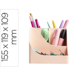 ORGANIZADOR DE SOBREMESA EXACOMPTA SKANDI COLOR NUDE 155X119X109 MM