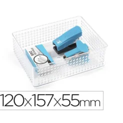 ORGANIZADOR DE SOBREMESA PLASTICFORTE TRANSPARENTE N 2 120X157X55 MM