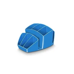 Organizador sobremesa CEP 143x158x93 mm 8 Compartimentos Plástico color Azul