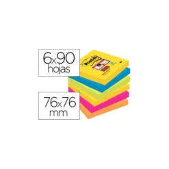 Pack de blocs Post-it ® 76 x 76 mm encelofanados