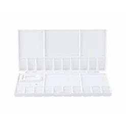 PALETA PLASTICO LIDERPAPEL PARA PINTURA PLEGABLE CON TAPA Y AGUJERO PARA EL PULGAR 20X10X1,8 CM
