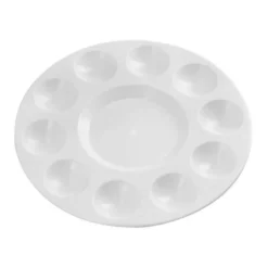 PALETA PLASTICO LIDERPAPEL PARA PINTURA REDONDA CON 10 HUECOS 17 CM