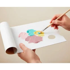 PALETAS DE PAPEL DESECHABLES LIDERPAPEL PARA PINTURA 40 HOJAS GRAMAJE 58G/M2 CON AGUJERO PARA PULGAR