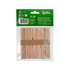 Palitos de madera liderpapel color natural 11,4 x 1 cm bolsa con 50 unidades