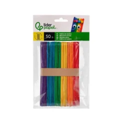 PALITOS DE MADERA LIDERPAPEL COLOR NATURAL 15 X 1,8 CM BOLSA CON 50 UNIDADES