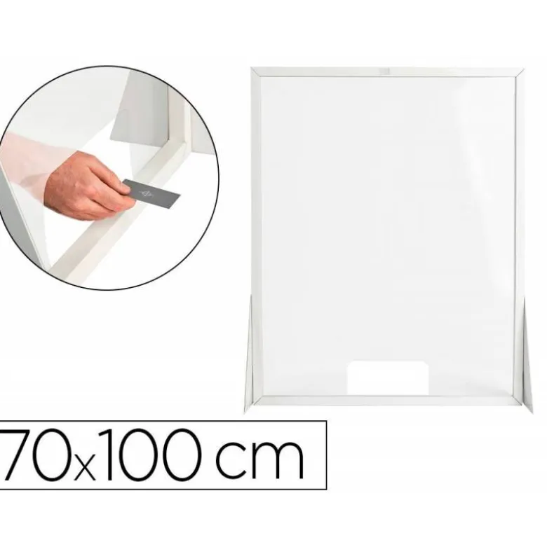 PANTALLA DE PROTECCION Q-CONNECT CARTON FORMATO VERTICAL 70X100 CM
