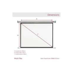 Pantalla marca Nobo mural blanco mate 2000x1513 mm