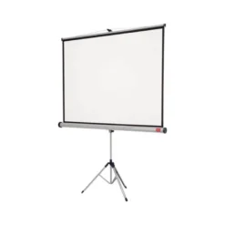 Pantalla marca Nobo mural para proyección con tripode 150 x 113.8 cm