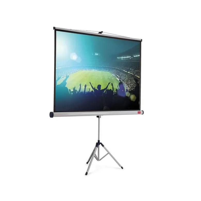 Pantalla marca Nobo mural para proyección con tripode 150 x 113.8 cm