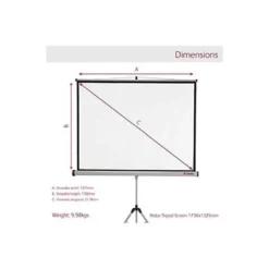 Pantalla proyeccion Nobo mural con tripode 1750X1325 mm