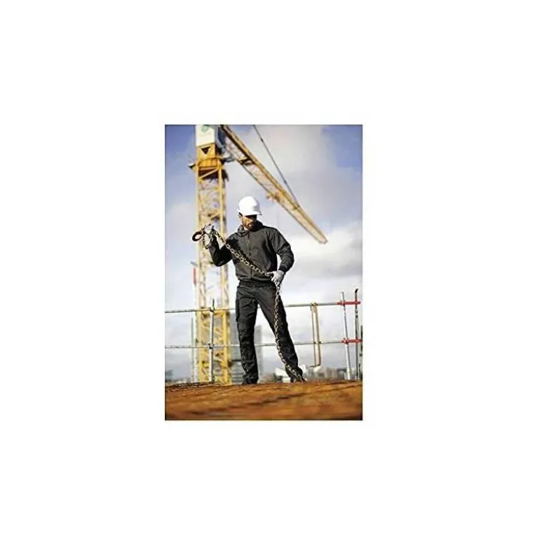 PANTALON DE TRABAJO DELTAPLUS CON CINTURA ELASTICA 7 BOLSILLOS COLOR GRIS-ROJO TALLA S