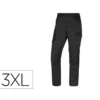 PANTALON DE TRABAJO DELTAPLUS CON CINTURA ELASTICA 7 BOLSILLOS COLOR GRIS-ROJO TALLA 3XL