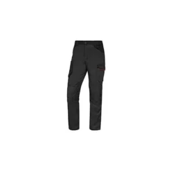 PANTALON DE TRABAJO DELTAPLUS CON CINTURA ELASTICA 7 BOLSILLOS COLOR GRIS-ROJO TALLA M