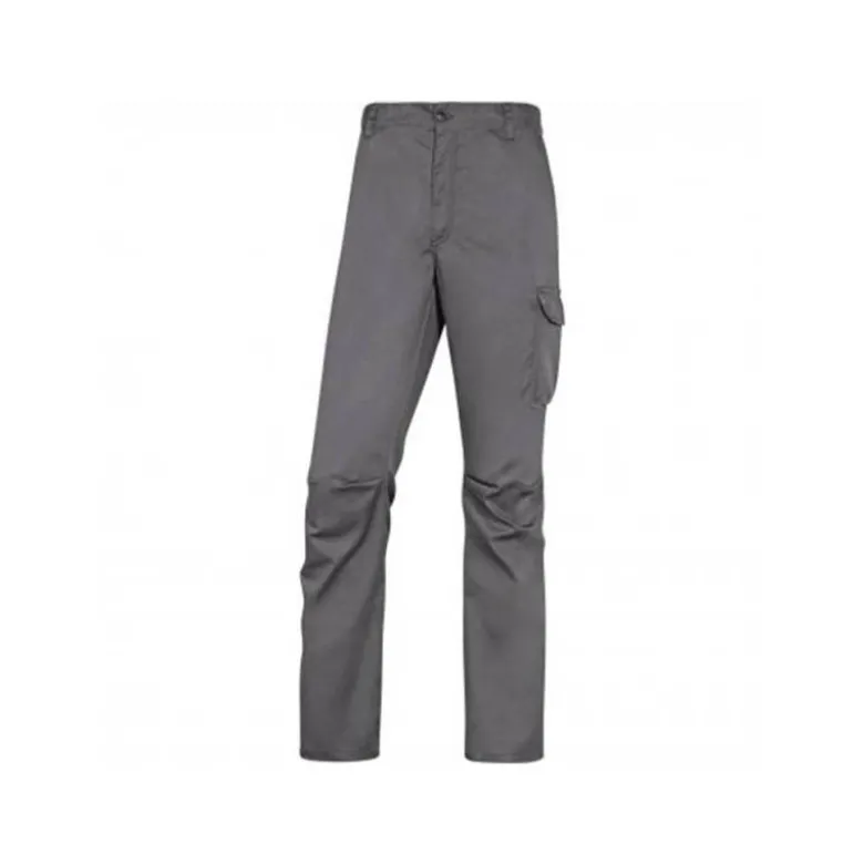 PANTALON DE TRABAJO DELTAPLUS CINTURA ELASTICA 5 BOLSILLOS COLOR GRIS / NEGRO TALLA S