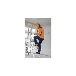 PANTALON DE TRABAJO DELTAPLUS CINTURA ELASTICA 5 BOLSILLOS COLOR AZUL MARINO / NARANJA TALLA XL
