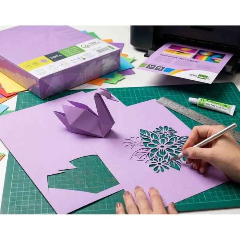 PAPEL COLOR LIDERPAPEL DIN A4 80 GR LILA INTENSO PAQUETE DE 500 HOJAS