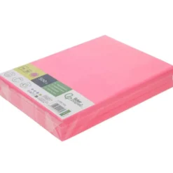 PAPEL COLOR LIDERPAPEL DIN A4 80 GR ROSA NEON PAQUETE DE 500 HOJAS