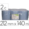 PAPEL SECAMANOS BUNZL GREENSOURCE 2 CAPAS CELULOSA RECICLADA AZUL 212 MM X 140 MT CON SISTEMA AUTOCORTE