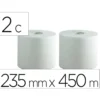 PAPEL SECAMANOS BUNZL GREENSOURCE AIR LAID 2 CAPAS CELULOSA BLANCA 235 MM X 450 MT PAQUETE DE 2 ROLLOS