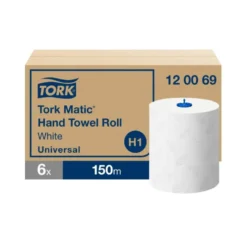 Papel secamanos en rollo marca Tork 2 capas Matic H1 Advance