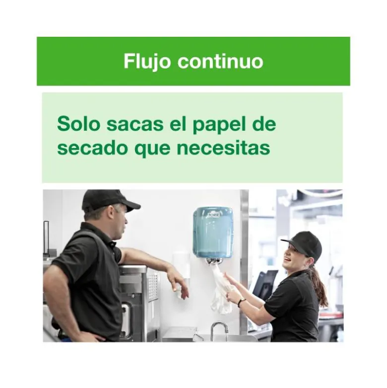 PAPEL SECAMANOS TORK EXTRA ANCHO 215 MM LARGO 160 MT 2 CAPAS PARA DISPENSADOR M2 ALIMENACION CENTRAL GRAN