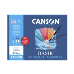 Papel acuarela Canson Din a4+ gramaje 370 g/m2