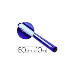 Papel celofan marca Liderpapel 60cmx10m azul