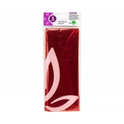 Papel celofan marca Liderpapel bolsa de 5 hojas naranja