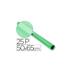 Papel charol marca Sadipal rollo verde palido 25 hojas