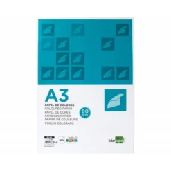 PAPEL COLOR LIDERPAPEL A3 80GR/M2 10 COLORES SURTIDOS PAQUETE 100 HOJAS
