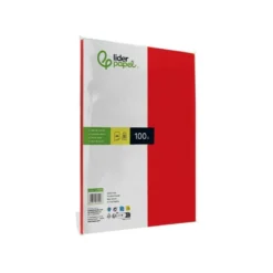 Papel color Liderpapel color rojo A4 80g/m2 100 hojas