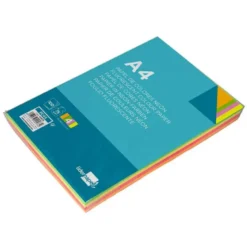Papel color Liderpapel Colores Surtidos Neon tamaño A4 75 g/m2 100 hojas